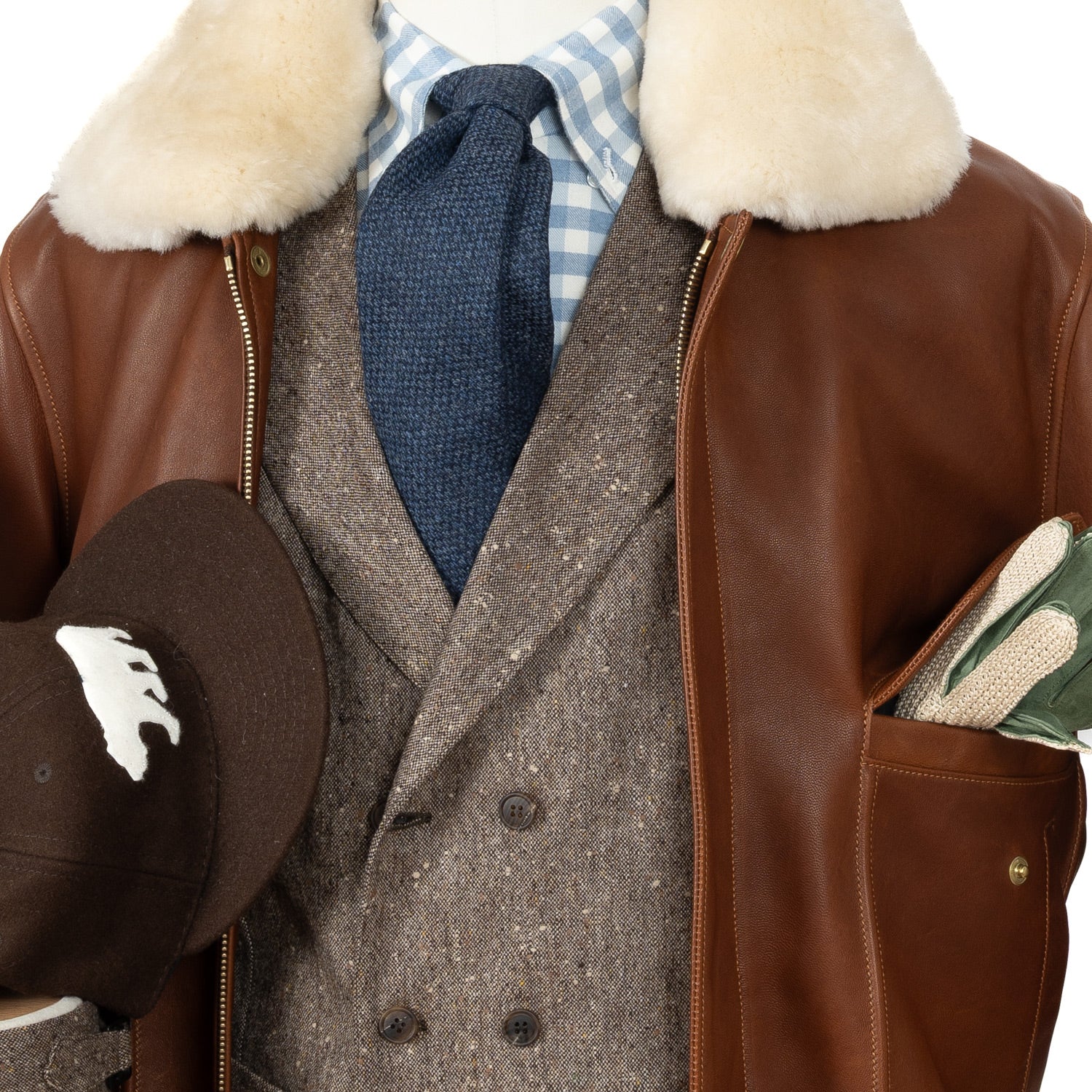 Limited Deadstock Edition: Tie "Vintage Shetland Wool" made from pure Wool - hand-rolled